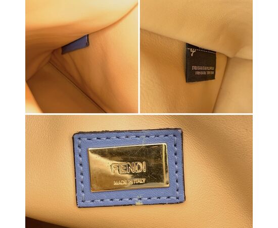 FENDI Borsa Shopper in Pelle Col. Blu 2Jours M