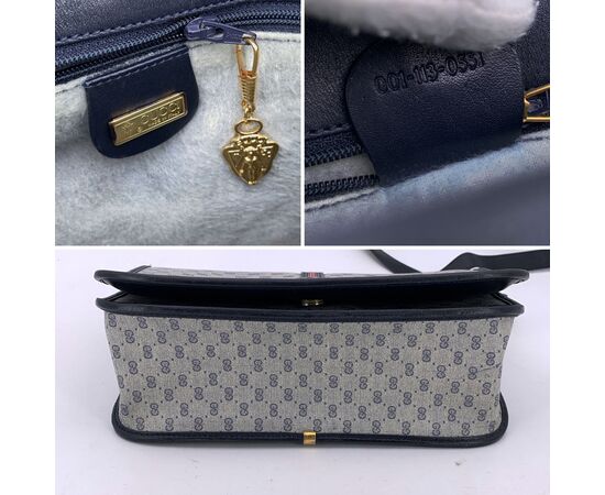 GUCCI Borsa a Tracolla Vintage in Tela Col. Blu M