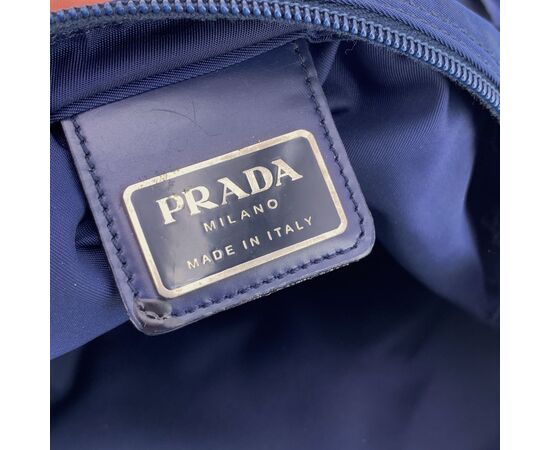 PRADA Borsa a Tracolla in Tela Col. Blu Tessuto M