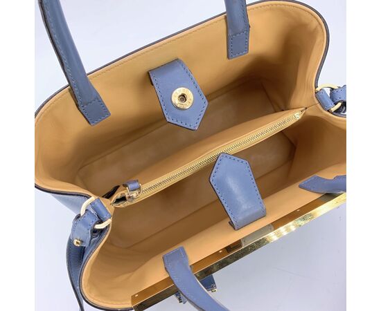 FENDI Borsa Shopper in Pelle Col. Blu 2Jours M