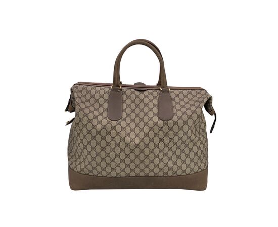 GUCCI Borsa da Viaggio Vintage in Tela Col. Beige Interlocking L