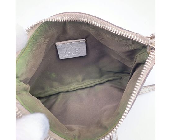 GUCCI Borsa a Tracolla in Tela Col. Argento S