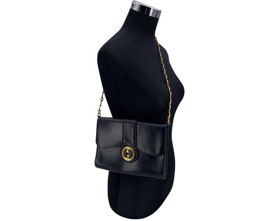 GUCCI Borsa a Tracolla Vintage in Pelle Col. Blu S