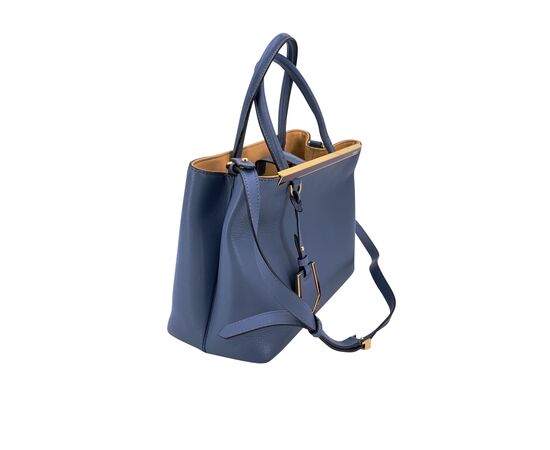 FENDI Borsa Shopper in Pelle Col. Blu 2Jours M