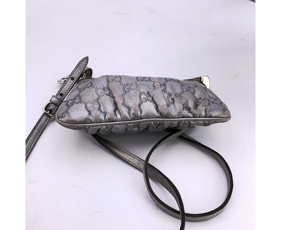 GUCCI Borsa a Tracolla in Tela Col. Argento S