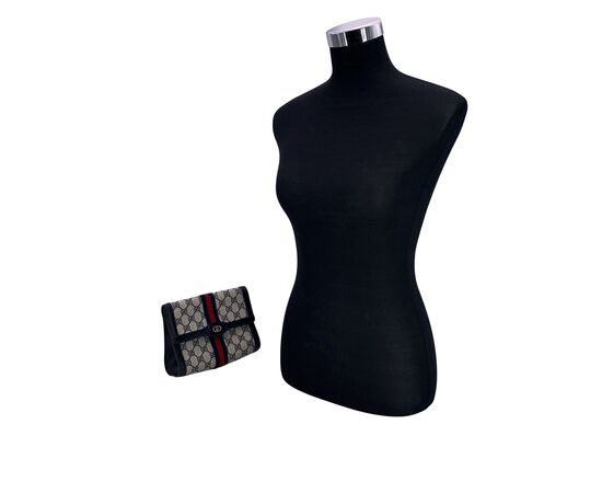 GUCCI Pochette Vintage in Tela Col. Blu S