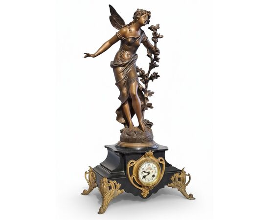 LARGE PENDULUM CLOCK - "PARFUM DES FLEURS" - AUGUSTE MOUREAU