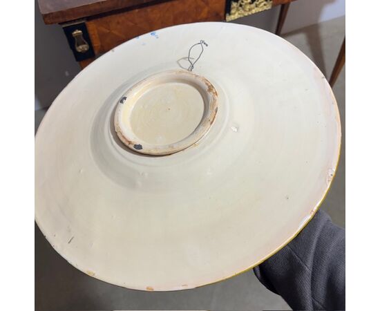 Antique Luster Plate by Paolo Rubboli, Gualdo Tadino, late 19th century, Battle scene, 39 cm