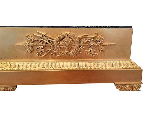 "DIANA THE HUNTRESS" - GILDED BRONZE MANTEL CLOCK - CHARLES X