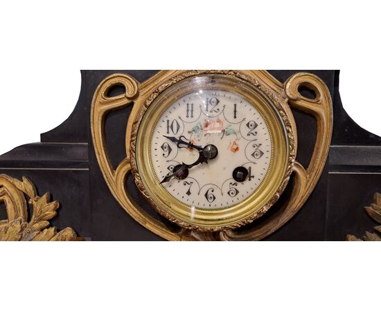 LARGE PENDULUM CLOCK - "PARFUM DES FLEURS" - AUGUSTE MOUREAU