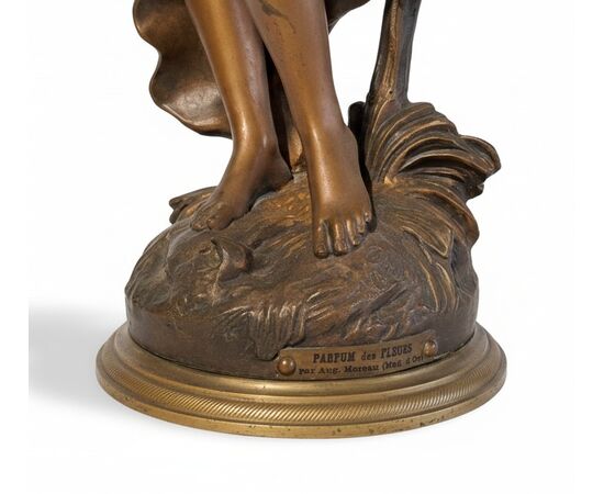 LARGE PENDULUM CLOCK - "PARFUM DES FLEURS" - AUGUSTE MOUREAU