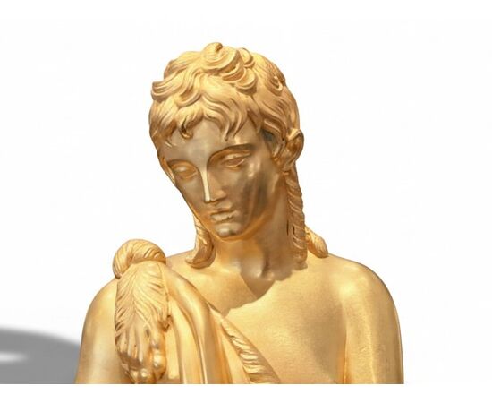 "DIANA THE HUNTRESS" - GILDED BRONZE MANTEL CLOCK - CHARLES X