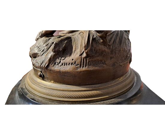 LARGE PENDULUM CLOCK - "PARFUM DES FLEURS" - AUGUSTE MOUREAU