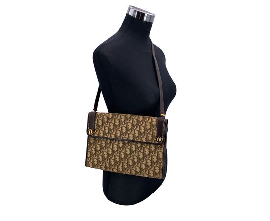 DIOR Borsa a Tracolla Vintage in Tela Col. Marrone S
