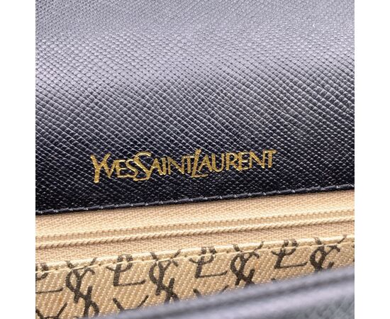 YVES SAINT LAURENT Borsa a Tracolla Vintage in Pelle Col. Nero S
