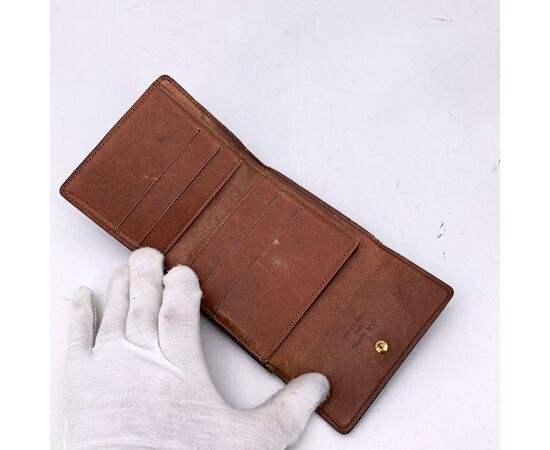 LOUIS VUITTON Portafoglio Vintage in Tela Col. Marrone S