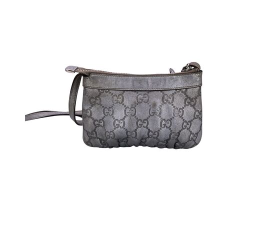 GUCCI Borsa a Tracolla in Tela Col. Argento S