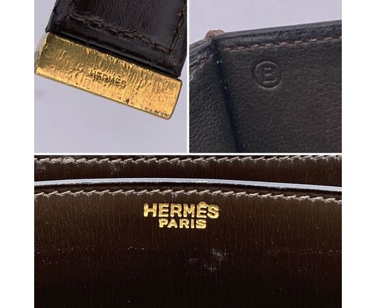HERMES Borsa a Tracolla Vintage in Pelle Col. Marrone 2002 M