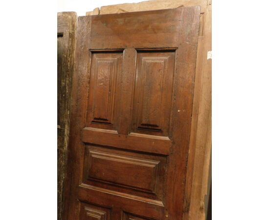 pti614 a door in walnut, period &#39;700, cm 80 x 209 x 4,5 cm     