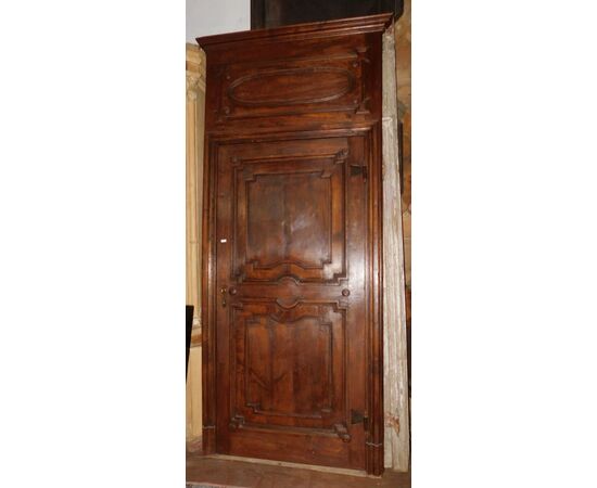 pts676 three Louis XVI poplar doors with frame, h cm 278 x 123     