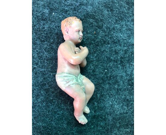 Terracotta sculpture, baby Jesus. Italy     