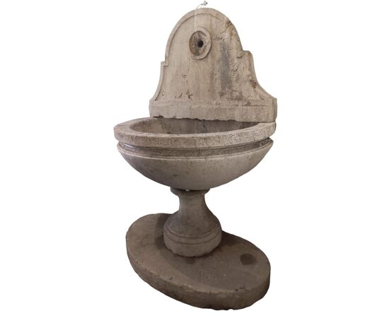 Complete Botticino marble fountain