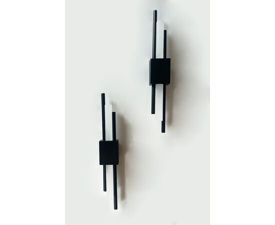 Applique nera - Stile industriale contemporaneo (2 pz disponibili)