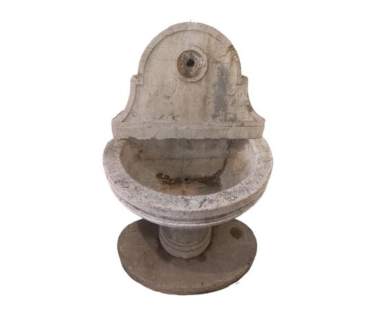 Complete Botticino marble fountain