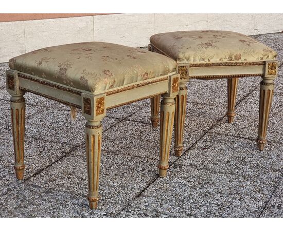 Coppia di sgabelli Luigi XVI, Venezia, fine XVIII secolo