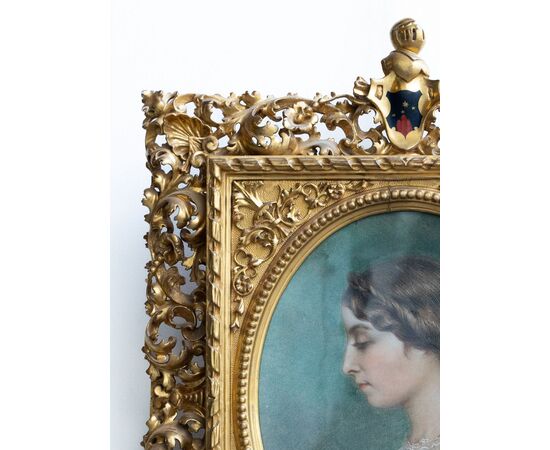 Wonderful carved and gilded wooden frame from the 19th century