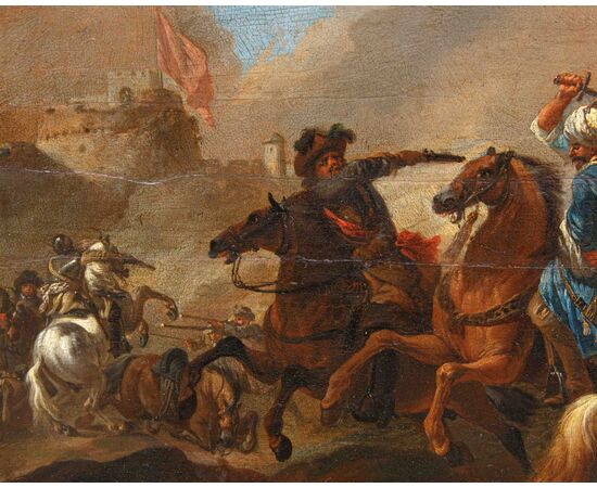 Bottega di Jan van Huchtenburgh (Haarlem, 1647 – Amsterdam, 1733), Battaglia contro i Turchi