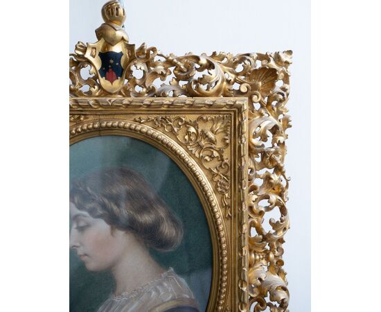 Wonderful carved and gilded wooden frame from the 19th century