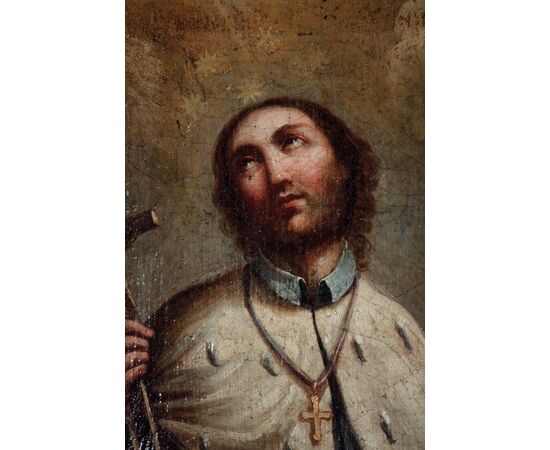 Oil painting: &quot;Portrait of Saint&quot;, Tuscany, Early 18th century     