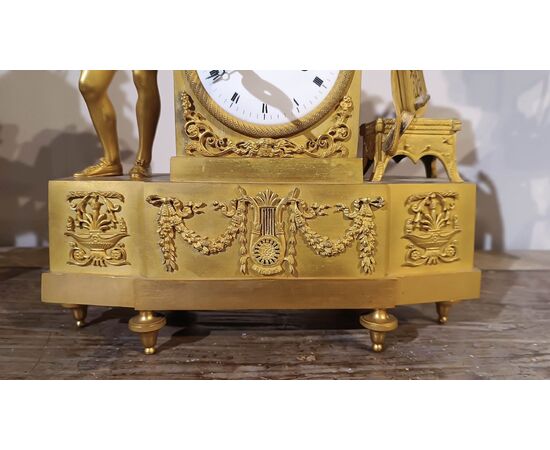 Late 18th Century Gilt Neoclassical Clock