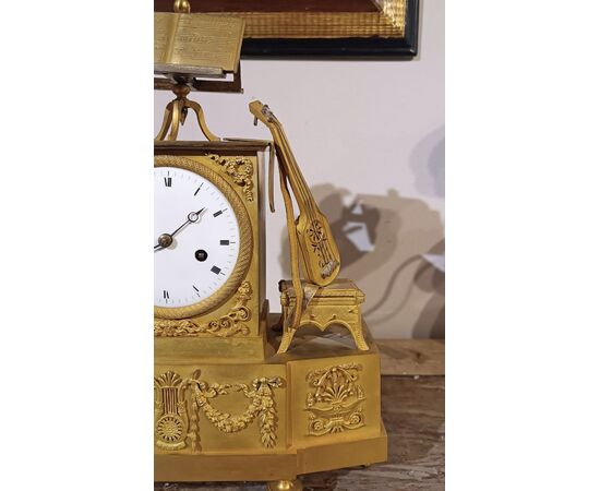 Late 18th Century Gilt Neoclassical Clock