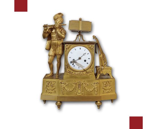 Late 18th Century Gilt Neoclassical Clock