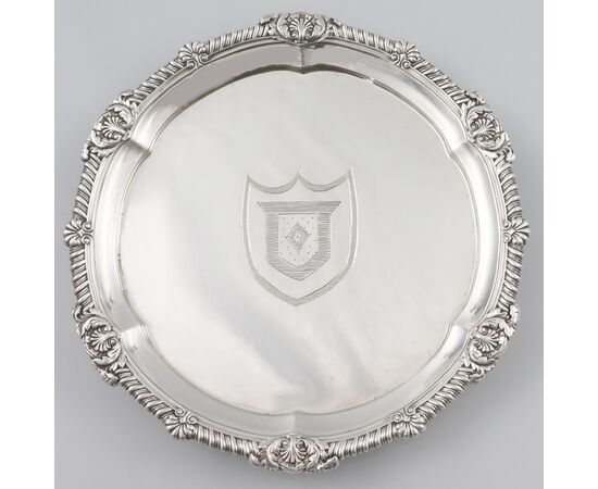 George IV sterling silver salver, Paul Storr, London, 1825