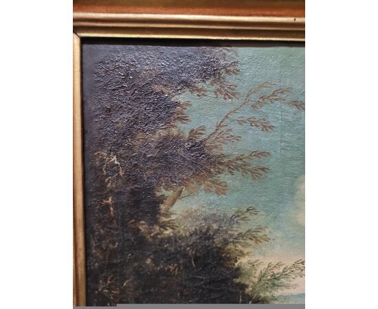 Coppia dipinti Paesaggi con scena mitologica - Italia centrale