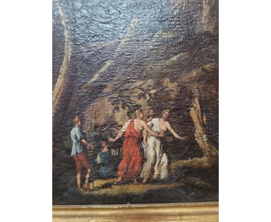Coppia dipinti Paesaggi con scena mitologica - Italia centrale