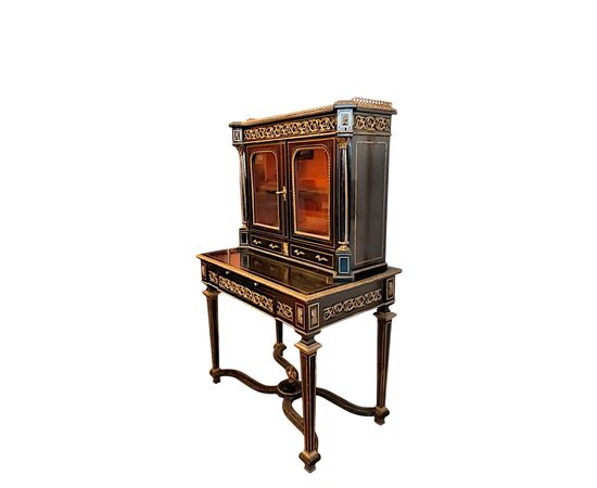 Scrittoio stile Luigi XVI con vetrina