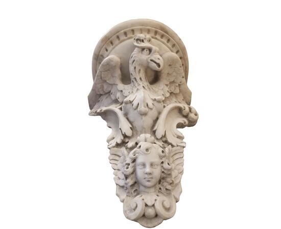 Pair of carved marble corbels