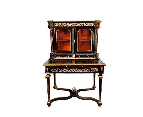 Scrittoio stile Luigi XVI con vetrina