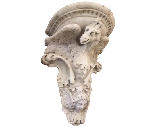 Pair of carved marble corbels