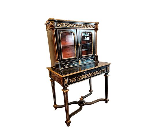 Scrittoio stile Luigi XVI con vetrina