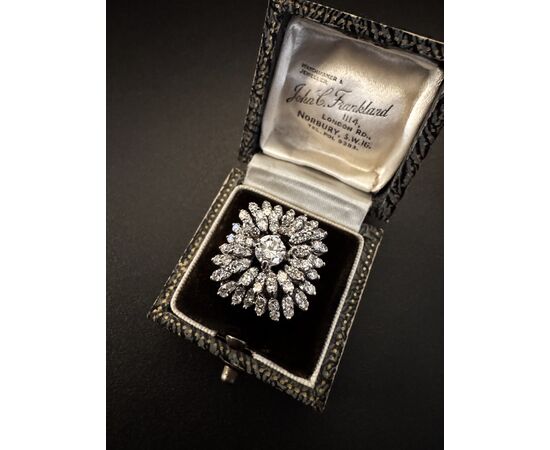 Anello  quadrato con  Diamanti