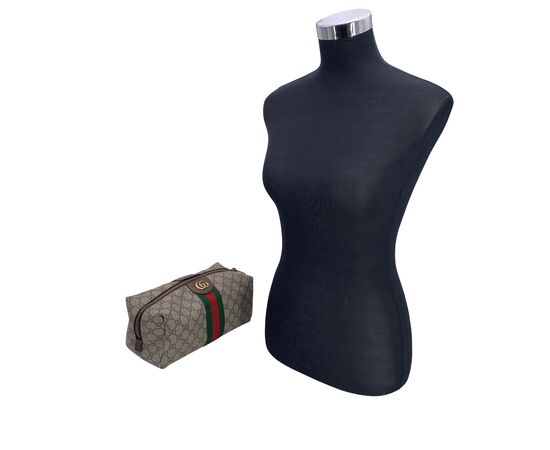 GUCCI Pochette Vintage in Tela Col. Beige Ophidia M