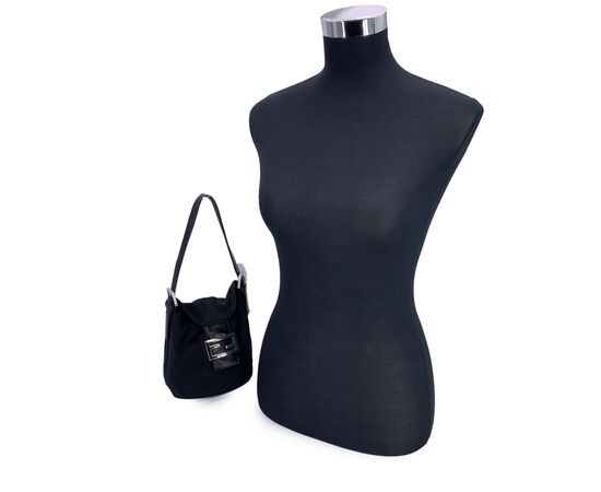 FENDI Borsa a Tracolla in Tela Col. Nero Baguette S