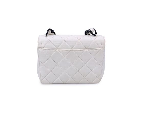 CHANEL Borsa a Tracolla Vintage in Pelle Col. Bianco Timeless/Classique S