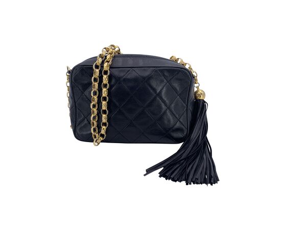 CHANEL Borsa a Tracolla Vintage in Pelle Col. Nero Camera S