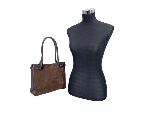 GUCCI Borsa Shopper in Camoscio Col. Marrone M